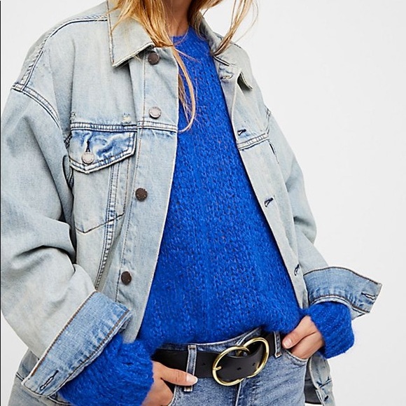 Free people denim trucker jacket